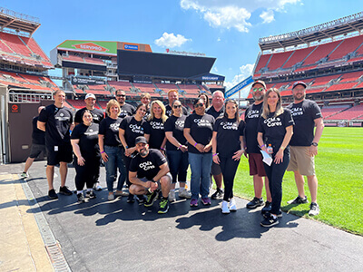 CrossCountry Mortgage volunteers with the Cleveland Browns for Military Appreciation Month.