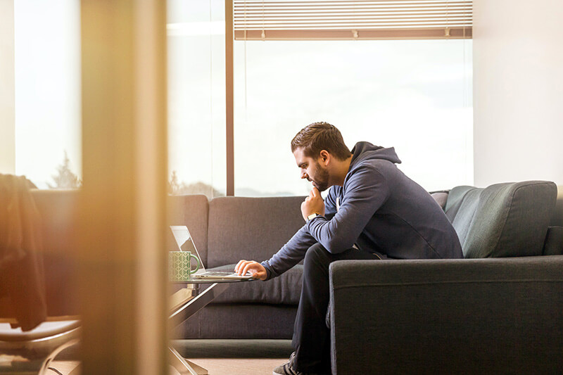 Man on computer