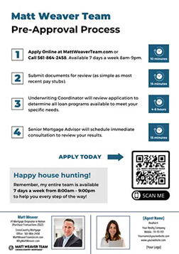 Matt Weaver Team Pre-approval Process flyer example